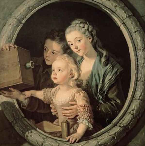 The Magic Lantern 1764 by Charles-Amedee-Philippe van Loo