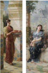 The Fruit Seller; Catching Butterflies: Two Paintings by Eisman Semenowsky