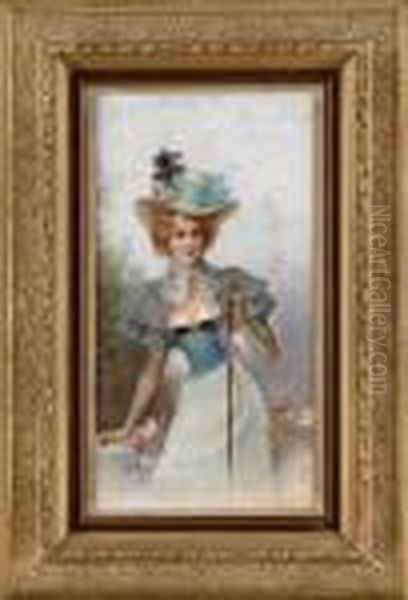 Junge Dame Der Belle Epoque. - view 1