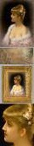 Geradezu Photorealistisch Gemalte Junge Blonde Schonheit by Eisman Semenowsky