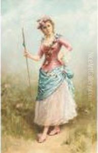 Lady Dressed As A Shepherdess Lady Dressed As A Shepherdess