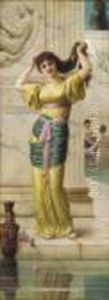 A Roman Beauty In The Baths by Eisman Semenowsky