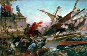 The Naval Battle of Lepanto waged by Don John of Austria by Juan Luna y Novicio