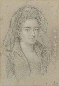 Portrait of a woman, bust-length by Ottavio Leoni