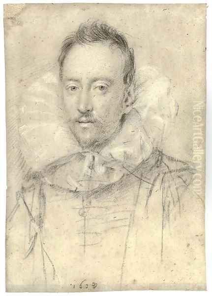 Portrait of a man, bust-length, in a white ruff - view 1