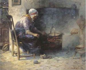 Firin' bannocks by William Bradley Lamond