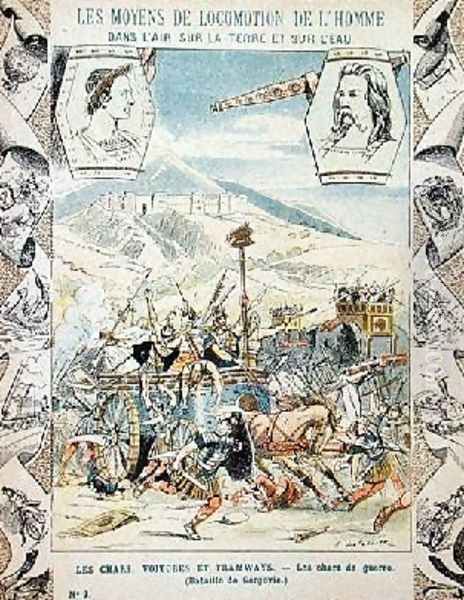 Gaulish war chariots at the Battle of Gergovia - view 1