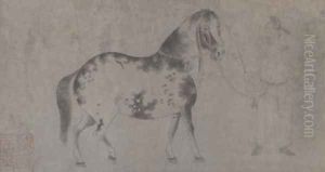 Detail of Five Tribute Horses 7 by Gonglin Li