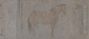 Detail of Five Tribute Horses 3 by Gonglin Li