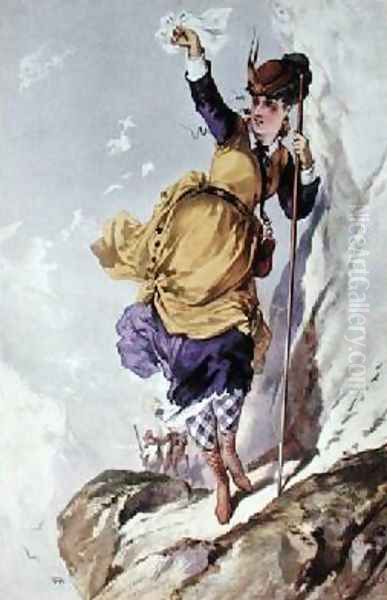 Woman Mountain Climbing 1860-70 - view 1