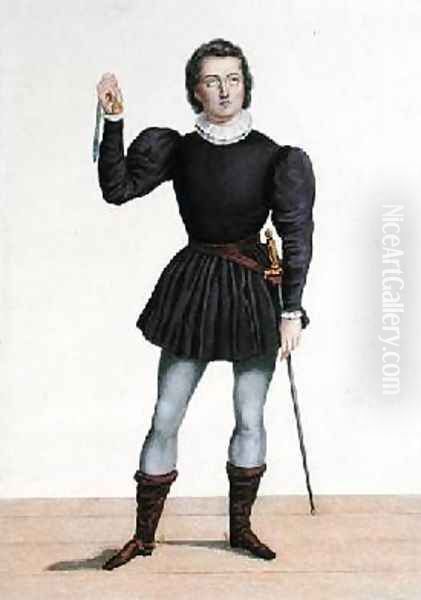 Frederick Lemaitre 1800-76 as Edgard in La Fiancee de Lammermoor - view 1