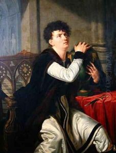 Portrait of Francois Joseph Talma 1763-1826 as Hamlet by Anthelme Francois Lagrenee
