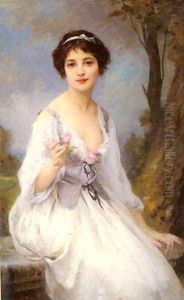 The Pink Rose by Charles Amable Lenoir
