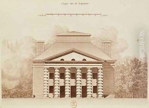 Elevation of the house of the director of the salt works in the ideal city of Chaux by Claude Nicolas Ledoux