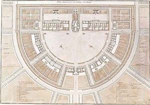 General plan of the salt works in the ideal city of Chaux by Claude Nicolas Ledoux