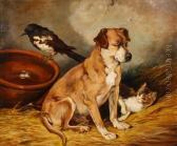 Dog And Cat In An Interior - view 1