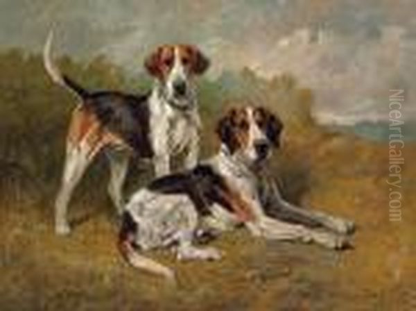 Two Hounds Resting - view 1