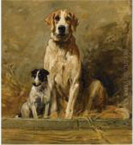 Hound And Terrier In A Kennel - view 1