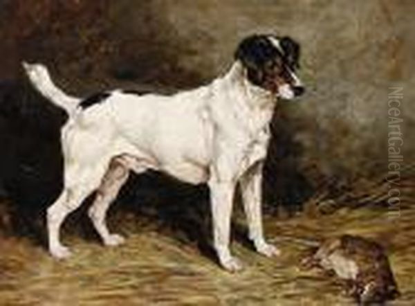 A Jack Russell Terrier In A Barn - view 1