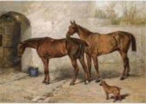 Australia, Barney And Doctor In A Stable Yard