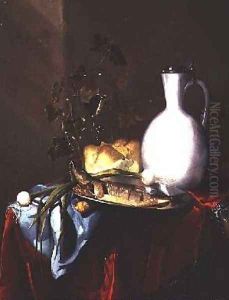 Still life with a white jug by Harmen Loeding