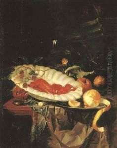 Lobsters and cherries in a porcelain bowl by Harmen Loeding
