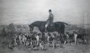 A Huntsman With A Pack Of Hounds by John Emms