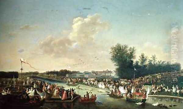 Deer Hunt in the Park at Chantilly for Paul I 1754-1801 and Maria Feodorovna 1759-1828 - view 1