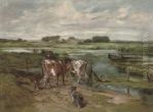 Herding The Cattle To New Pastures by John Emms