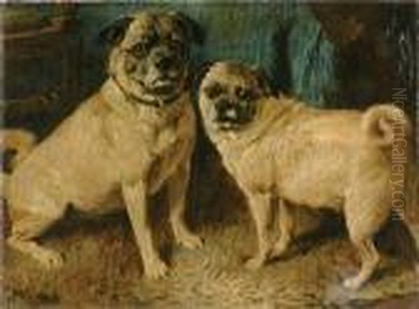 Two Pugs In An Interior - view 1