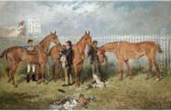 Getting Ready For The Dumfries Hunt Cup - view 1