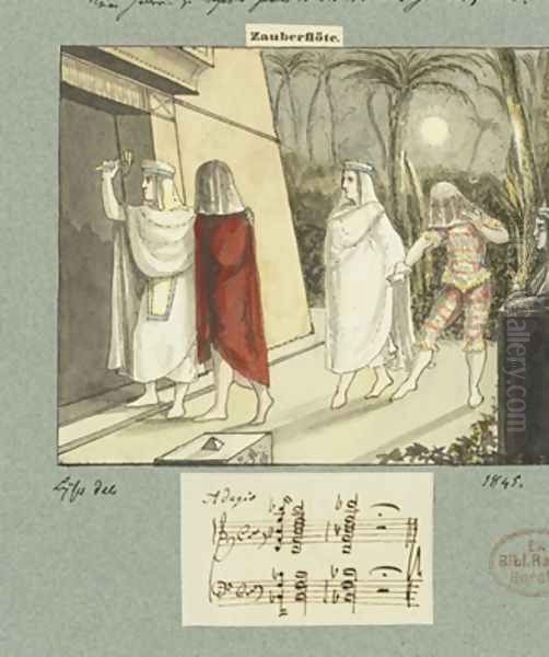Illustration for Mozarts The Magic Flute 1845 - view 1