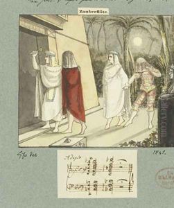 Illustration for Mozarts The Magic Flute 1845 by Johann Peter Lyser