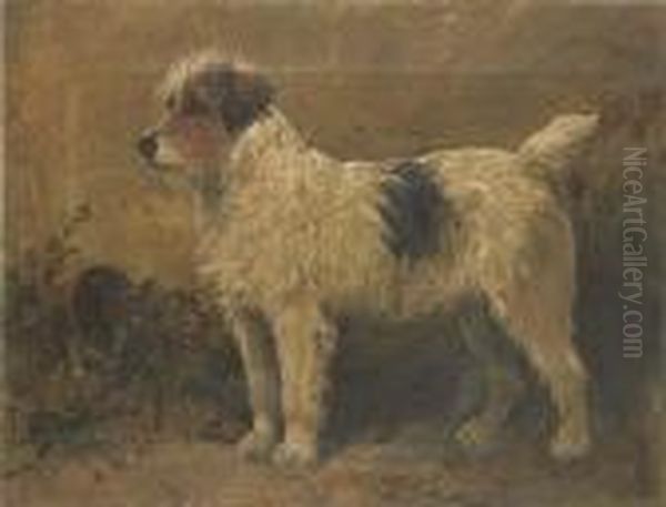 Terrier In A Garden - view 1