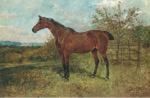 A Bay Hunter In A Landscape, Thought To Be On The Isle Ofwight