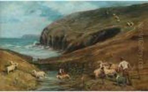 The Sheep Dip; Gathering Hay by John Emms