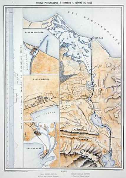 Map of the Suez Canal - view 1