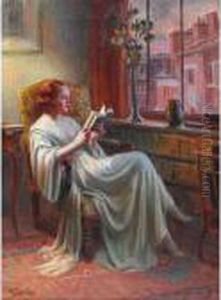 Femme Lisant Pres De La Fenetre by Delphin Enjolras