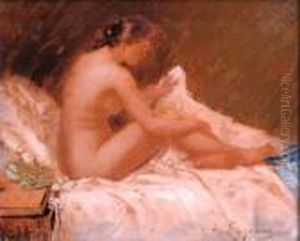 A Reclining Nude by Delphin Enjolras