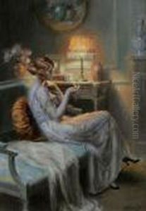 Elegante Au Collier De Perles by Delphin Enjolras