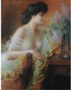 Femme Au Bouquet De Lilas by Delphin Enjolras