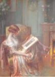 Jeune Femme A Sa Lecture by Delphin Enjolras