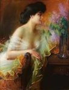 Femme Au Bouquet