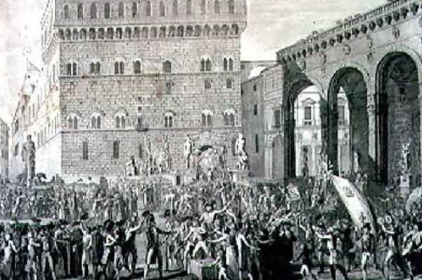 The Morning of the 3rd of June 1799 when the Florentine People Celebrated the Raising of the Grand Ducal Arms - view 1