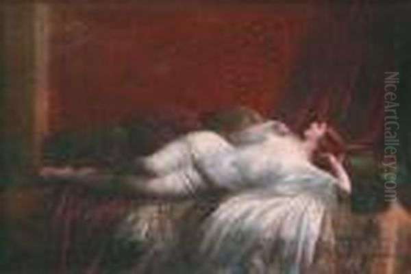 Jeune Femme Alanguie Sur Un Sofa - view 1