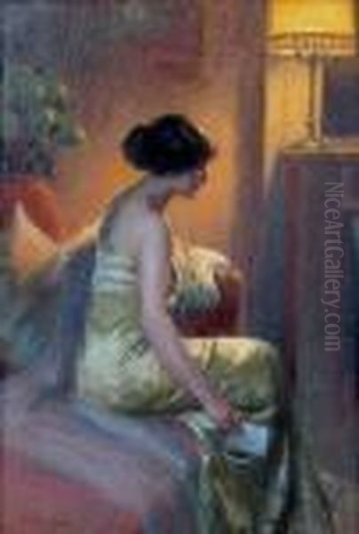 Femme Assise A La Lettre - view 1