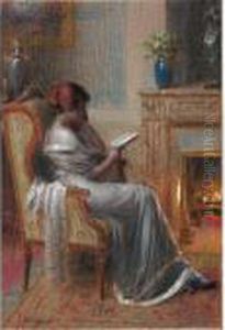 Reading By The Fire by Delphin Enjolras