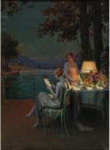 Summer Evening On The Riviera by Delphin Enjolras