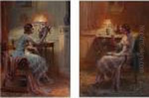 A Vase Of Roses And Soap Bubbles: A Pair by Delphin Enjolras
