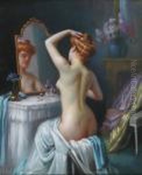Jeune Femme Devant Son Miroir - view 1